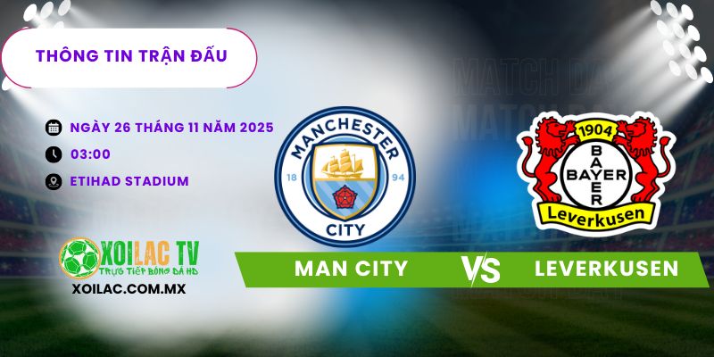 Thông tin trận đấu Man City vs Leverkusen