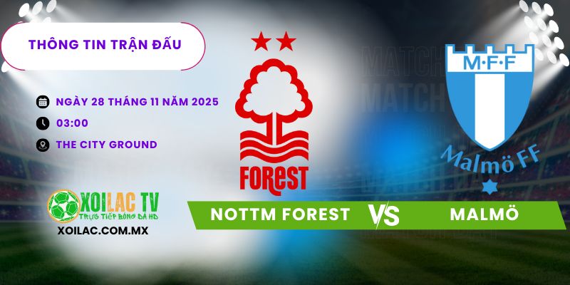 Thông tin trận đấu Nottm Forest vs Malmö